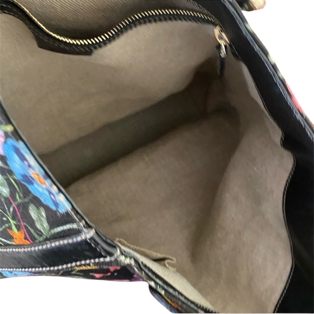 Authentic Gucci Floral Black Tote Bag - Picture 6 of 12